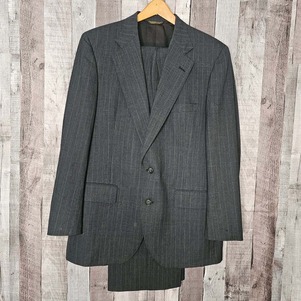 Johnny Carson Taylored Hamricks 1970's Vintage Wool Suite Jacket Pants Men's 42